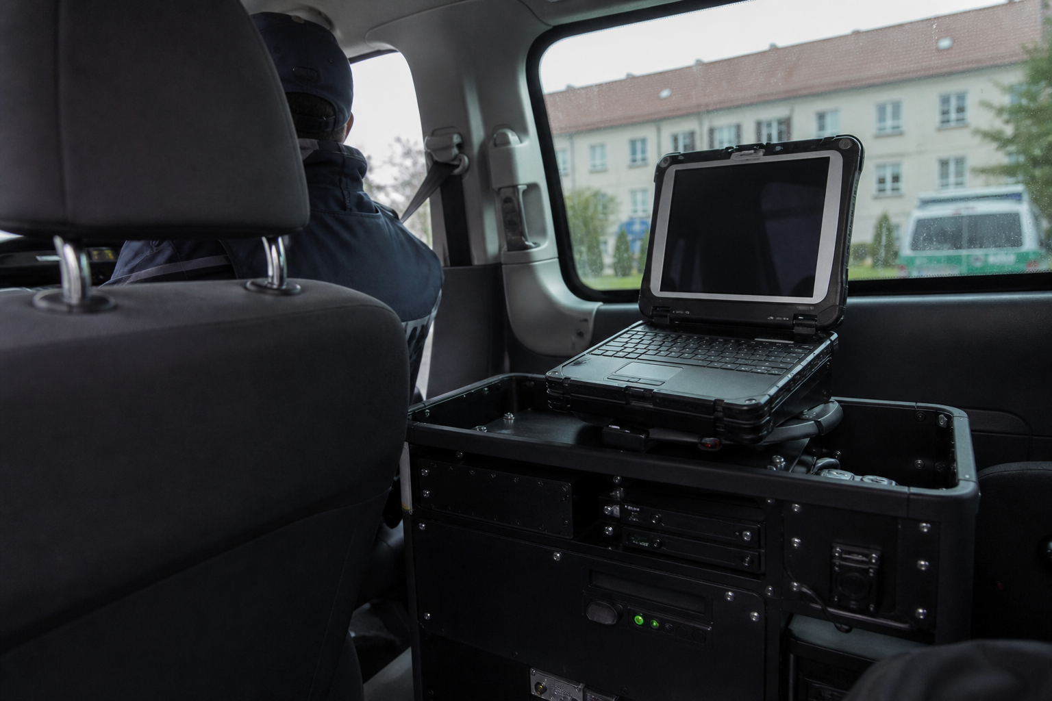 Scomparto di lavoro per la consultazione dei filmati in sede di polizia